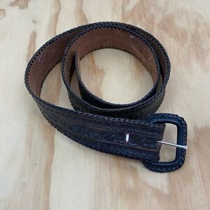 Vintage Tooled Leather Belt